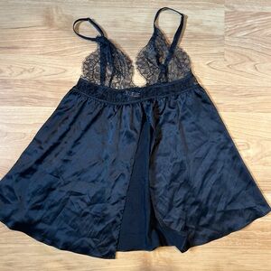 Victoria's Secret Black Lace Chemise Intimates Sleepwear
